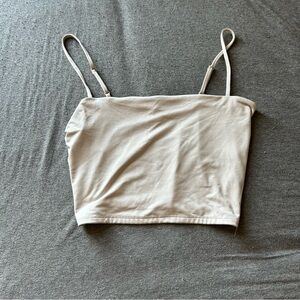 express cream tank crop top